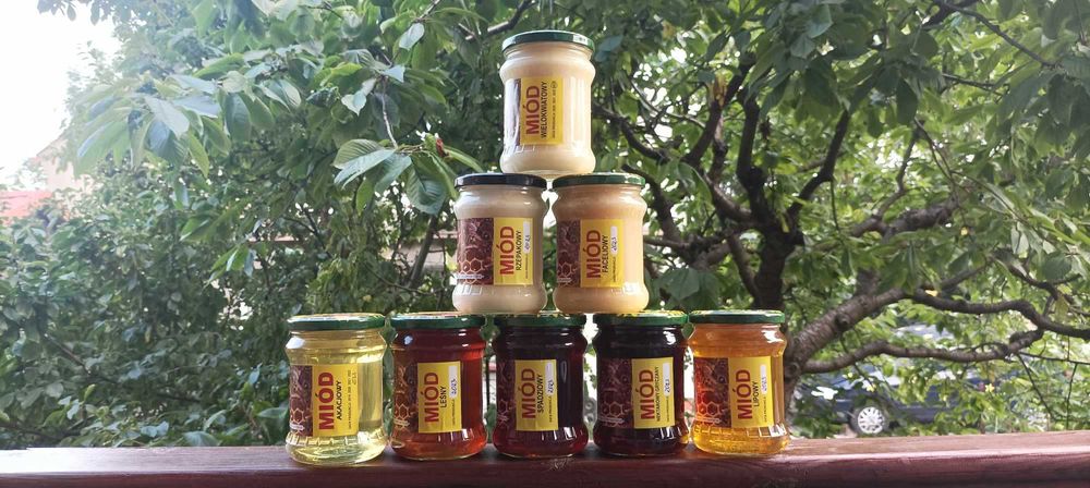 Miód pyłek świeczki miodowe boxy prezentowe