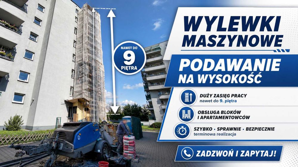 WYLEWKI MASZYNOWE, styrobeton.  Wolne Terminy!
