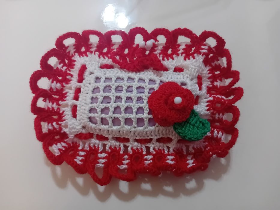 Porta sabonetes em croché