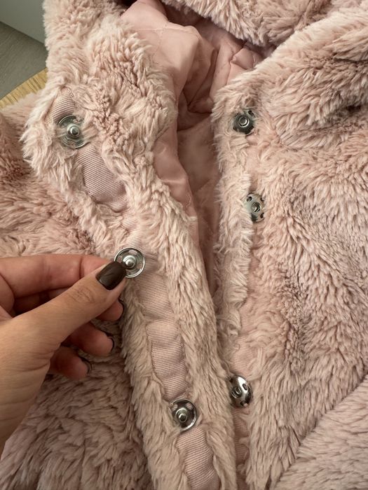 Дитяча рожева шубка Primark для дівчинки 3-4 роки, 98-104 см
