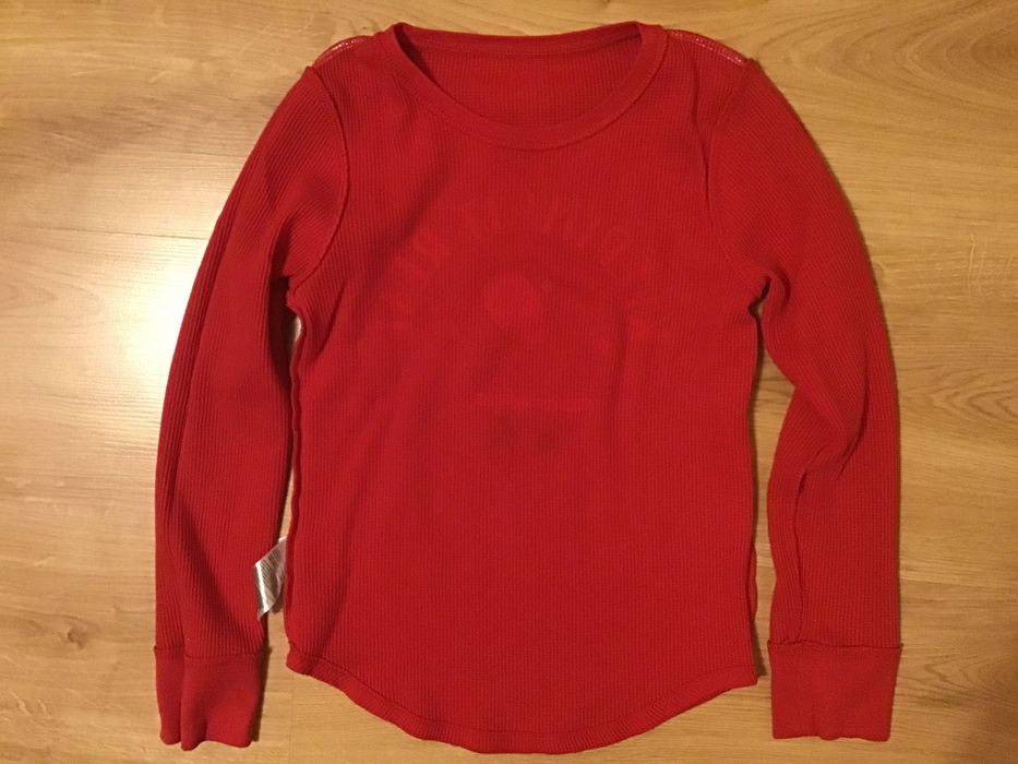 Bluzka czerwona z Mikołajem  OLD NAVY USA-M-8 lat,128 cm