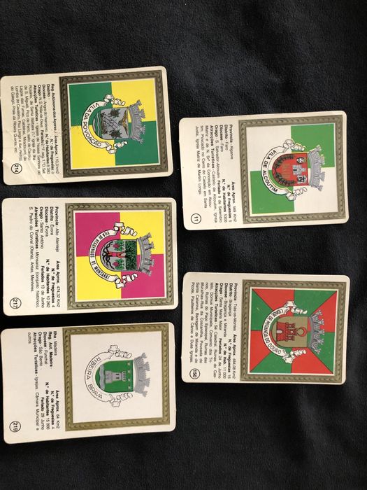 Brasões dos Concelhos de Portugal - Cromogal - 5 Calendários 1987/88