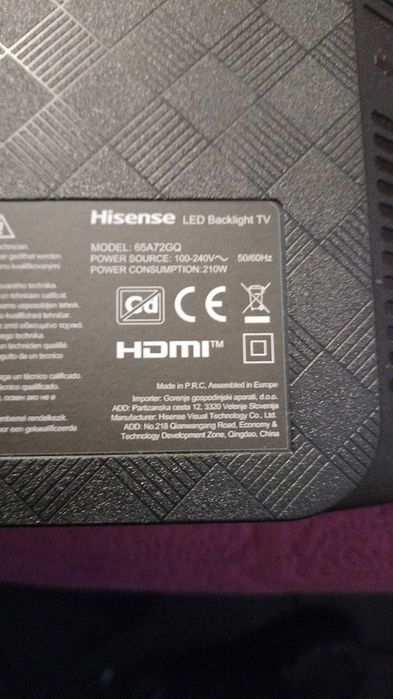 placa mae tv 65 Hisense RSAG7.820.10619ROH