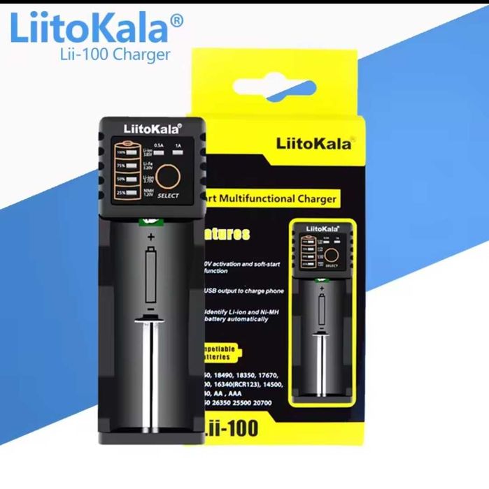Зарядка літокала для акумуляторів Liitokala lii 100B