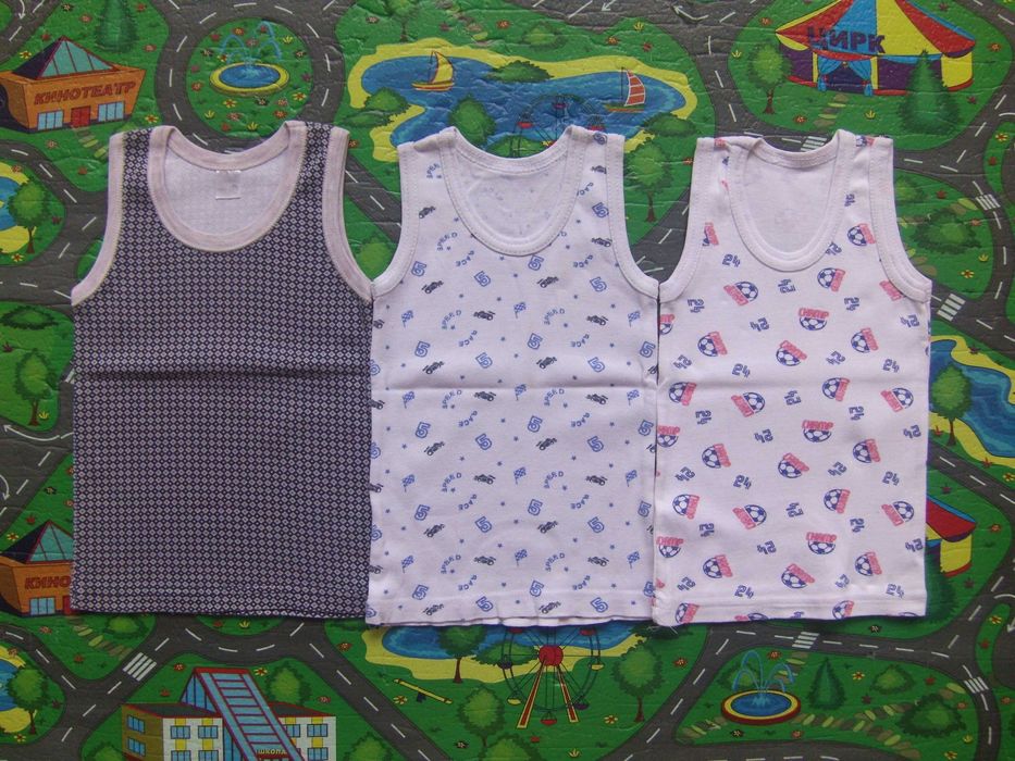 Майка TATOSHKA (татошка) для мальчика (хлопок) рибана