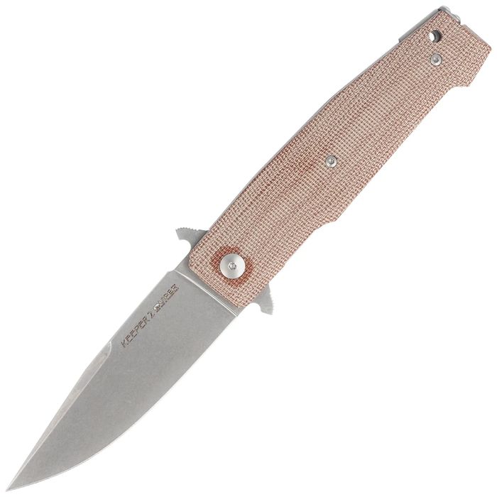 Nóż składany Viper Keeper 2 Natural Canvas Micarta, Stonewashed Elmax