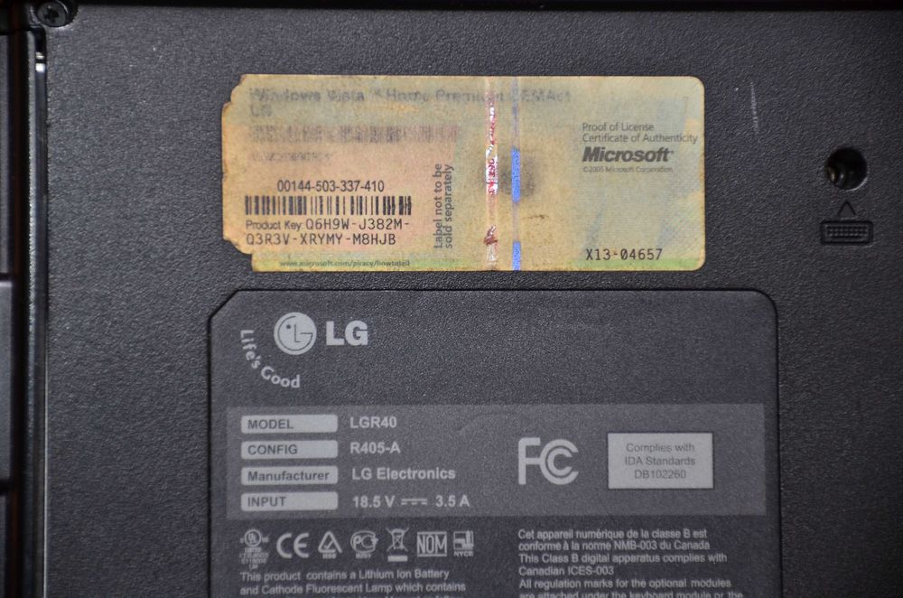 ноутбук LG R40 R405-A