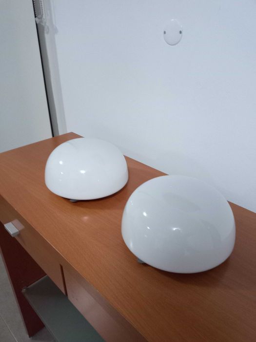 Conjunto de 2 Candeeiros de teto redondos opala Vituber 20 cm