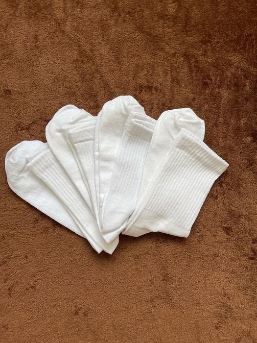 Носки белые спорт /12 пар 335грн/ Спортивні, високі, однотонні білі