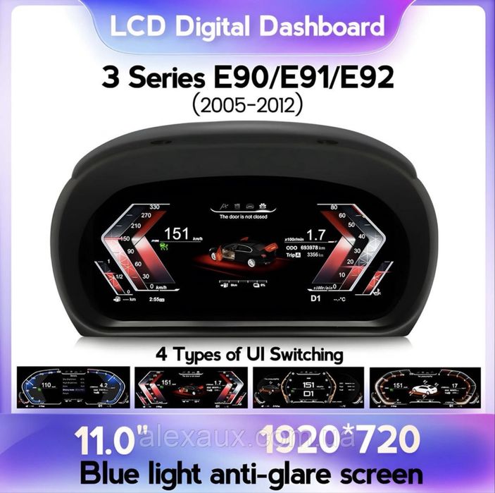 приборная панель led bmw x5 e70, e60, e90 і тд, цифрова приборка