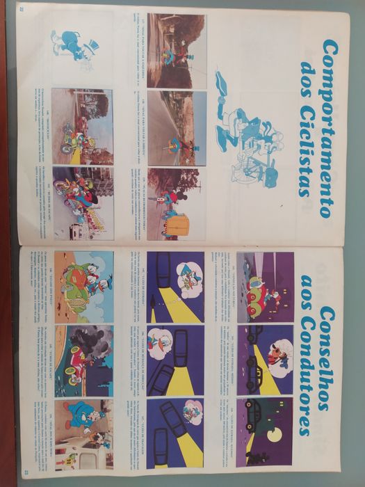 Caderneta de cromos completa "As regras de Trânsito" Walt Disney 1986