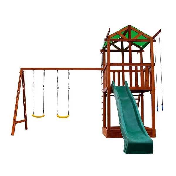 Ігровий комплекс Babyland-2 дерев’яний дитячий майданчик з гіркою