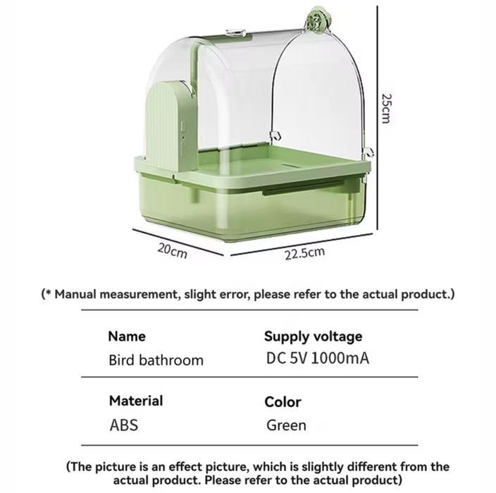 Душ для папуги з датчиком ручу