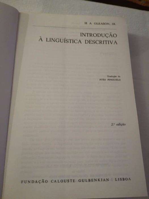 Introdução à Linguística Descritiva
