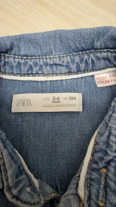 Рубашка zara 104 cm