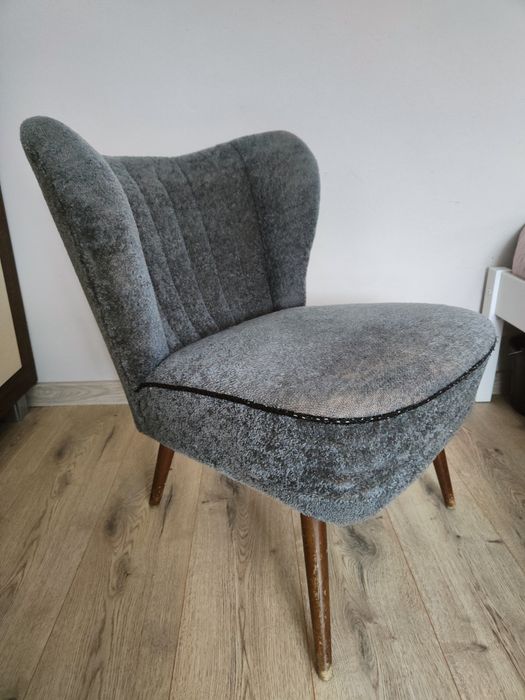 Fotel klubowy PRL oryginalne obicie