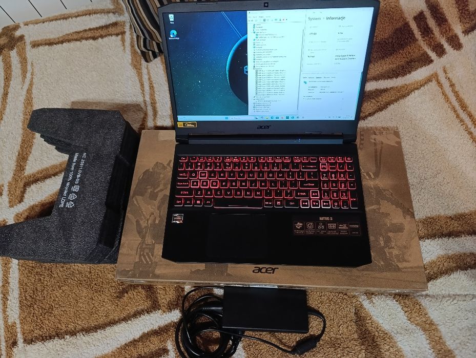 Acer 144Hz RTX 3060 ryzen 5 5600H 16 RAM 522 SSD