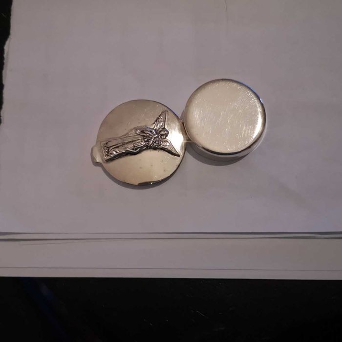 Caixa em prata com o anjo da guarda