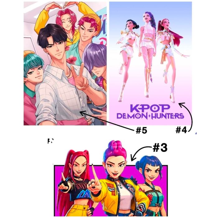 Наліпка на футболку К поп мисливиці на демонів.