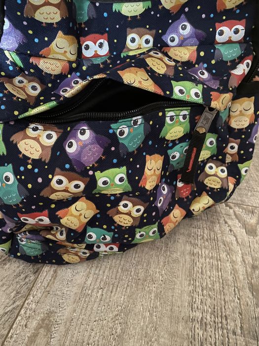 Plecak szkolny w sówki