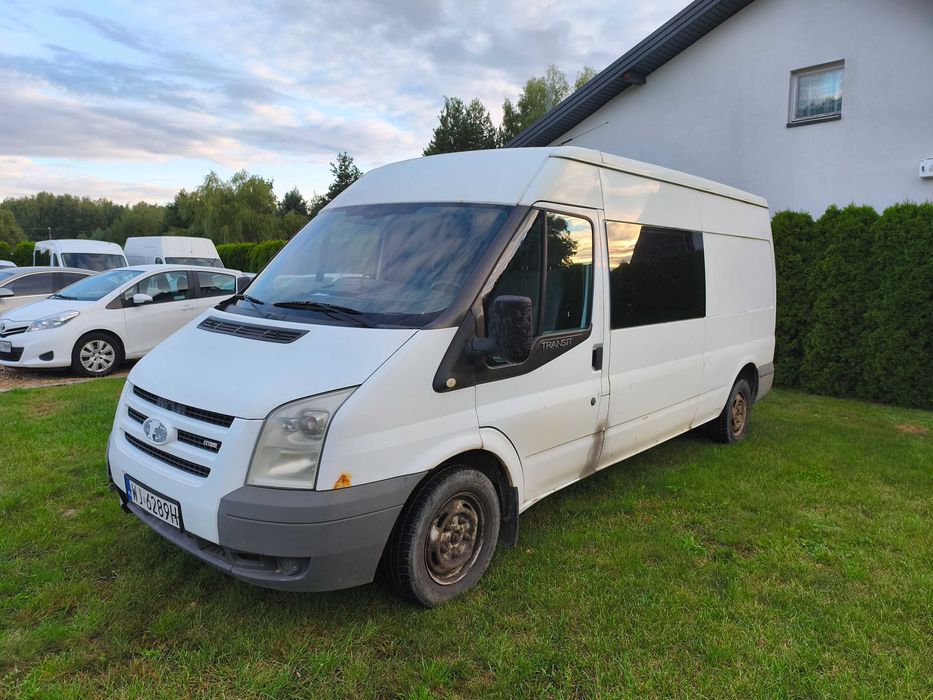 Ford Transit 2008 r 5 cio osobowa brygadówka klima maxi