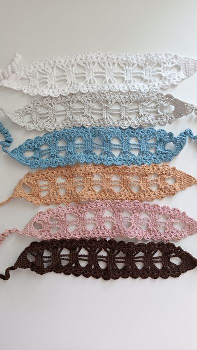 Opaska na włosy na szydełku