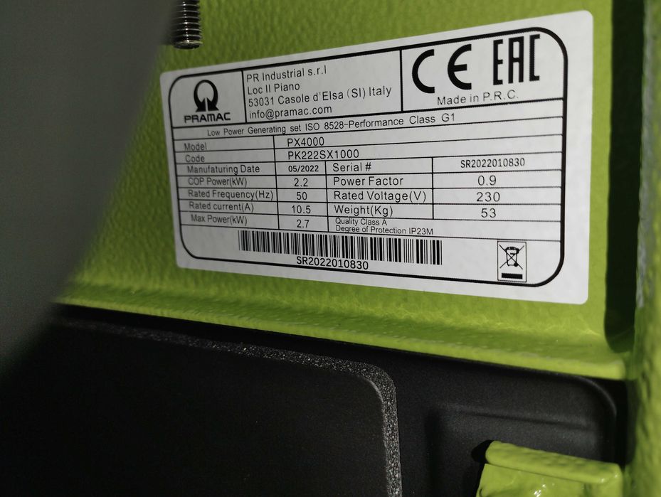 Генератор Бензиновий Pramac PX 4000