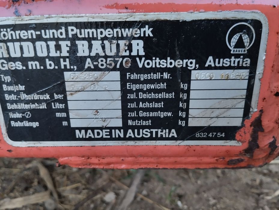 Máquina de rega bauer