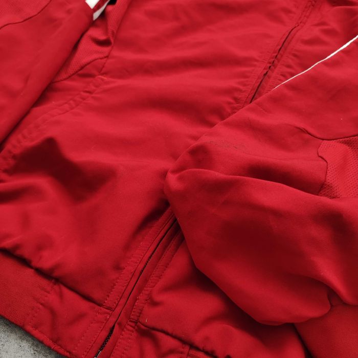 MĘSKA Bluza Rozpinana czerwona Małe Logo Suwak Trening ClimaCool Haft