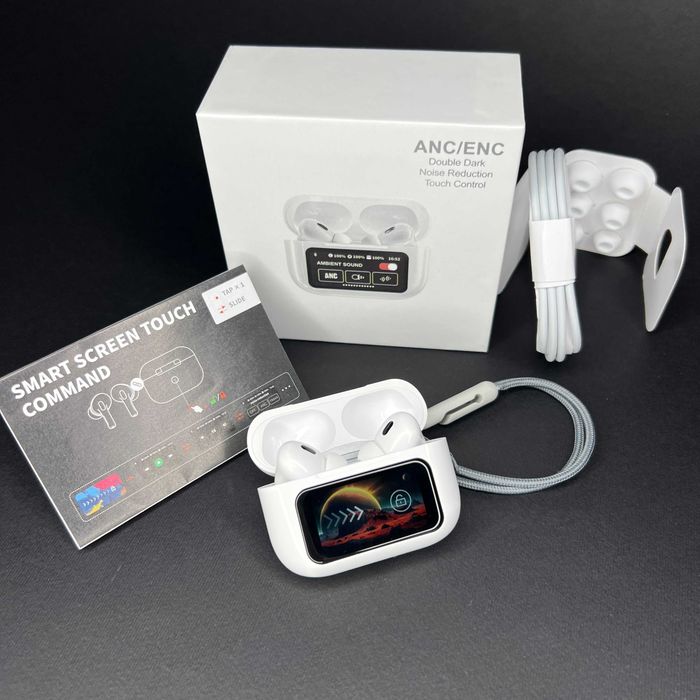 Наушники Бездротові Air Pro 2 з робочим екраном на кейсі