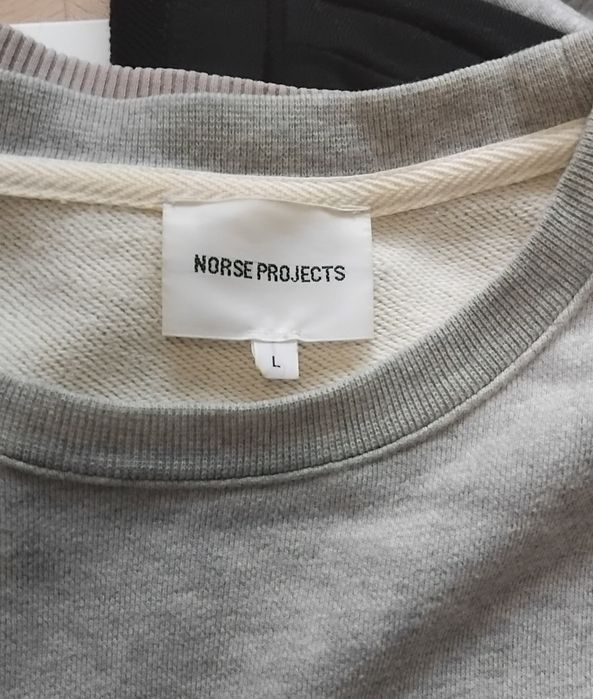 Norse Projects світшот, толстовка, розмір L, (Grey) (світло-сірий колір)