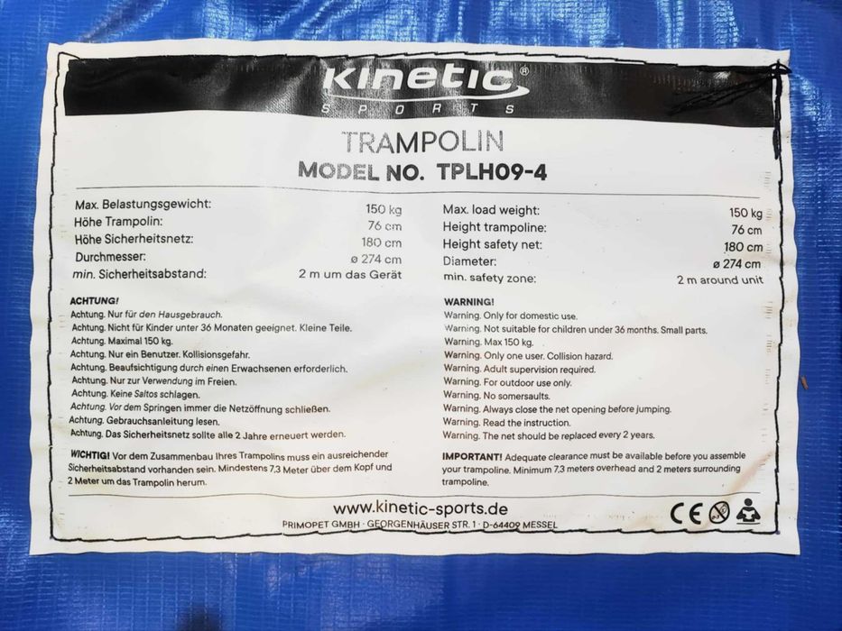 osłona sprężyny trampoliny 275 kinetic sports