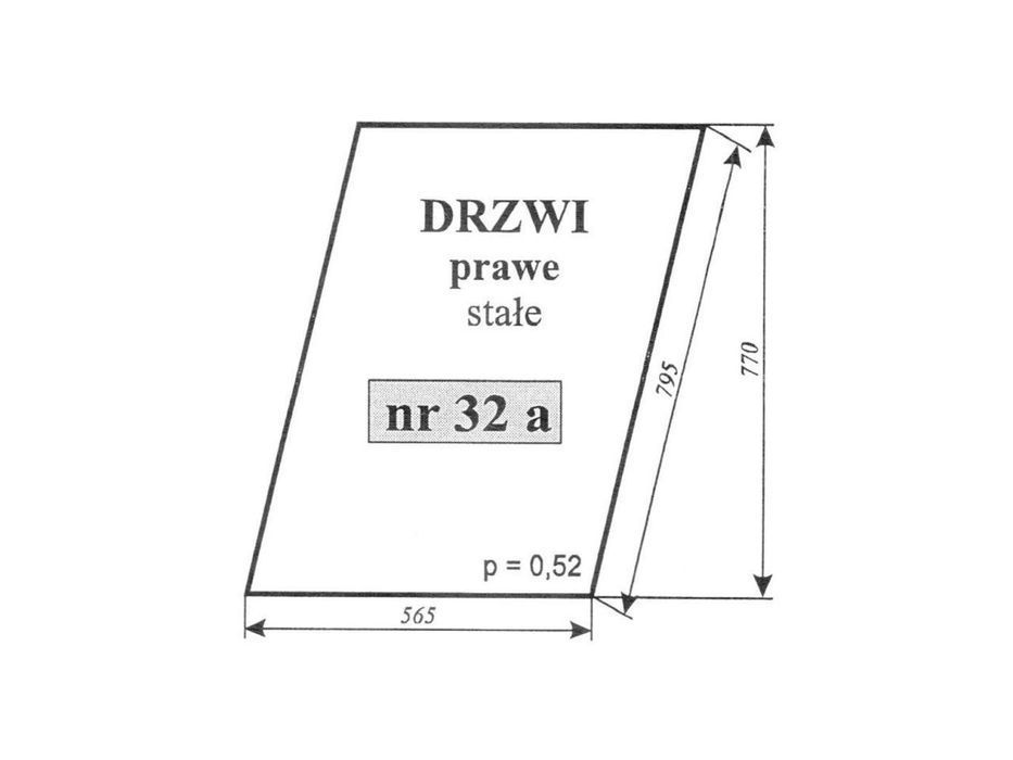 szyba drzwi prawe c-360 sokółka stary 32a