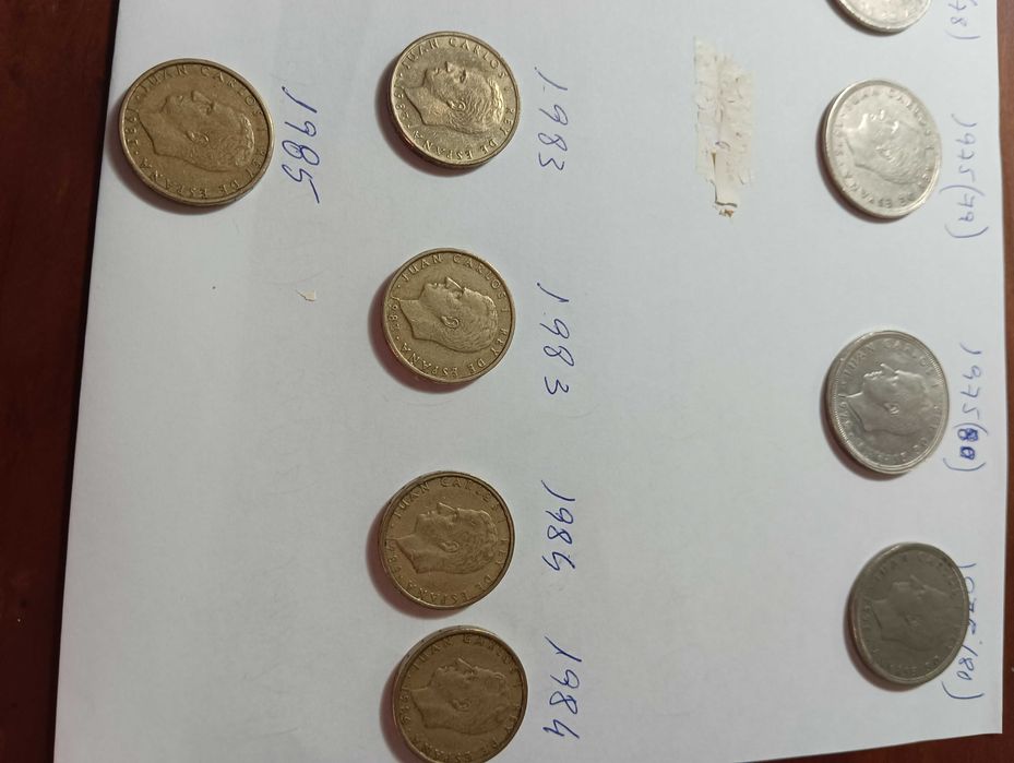 Moedas de 50 e de 100 Pesetas