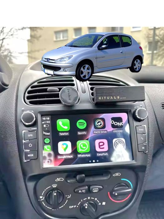 Rádio Android 14 com GPS Peugeot 206 (Artigo Novo)