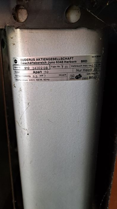 Piec na olej opałowy napędowy 5.5kW