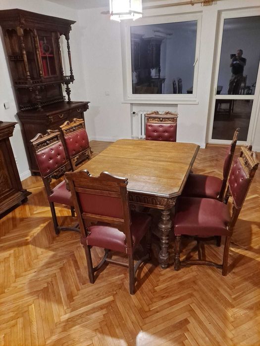 Stol Antyczny + 6 krzesel