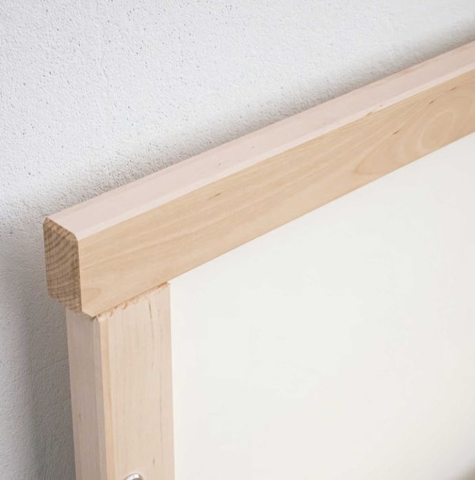 Cama c/estrado ripas, faia, Branca 70x160 cm e colchão