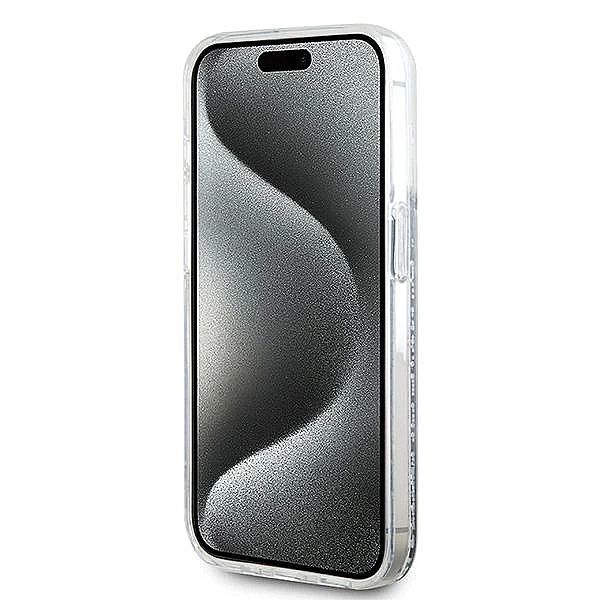 Etui Karl Lagerfeld Liquid Glitter Choupette Head MagSafe na iPhone 15