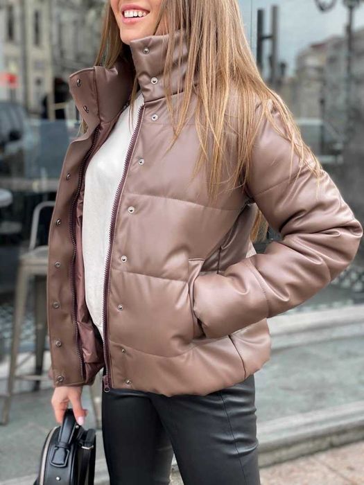 Хит! Теплая стильная женская куртка/пуффер есть 3 цвета) + Подарок