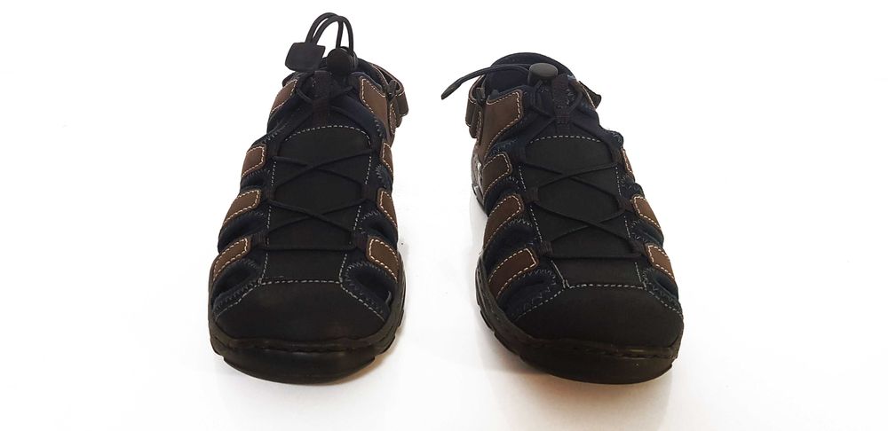 Sandały męskie Manitu skóra trekkingowe brown/navy r 40,41,44,45