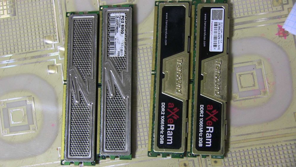 Память Transcend | OCZ DDR2 kit 4GB PC2-8500 в радіаторах