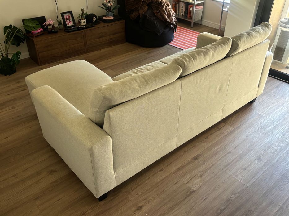 sofá 3 lugares chaise longue