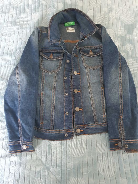 Original Benetton Boy's Denim Jacket, Size 8/9 Years