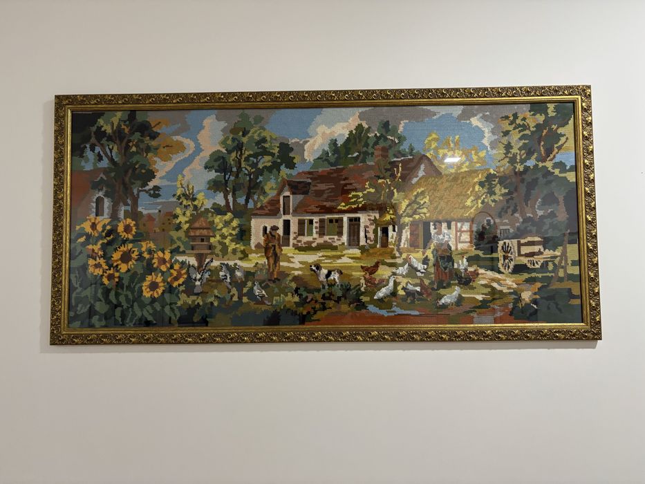 Quadro ponto arraiolos  feito a mão