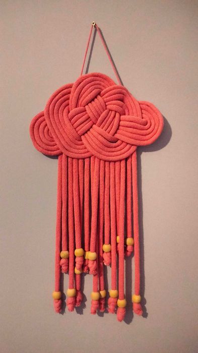 Makrama chmurka świecątca handmade