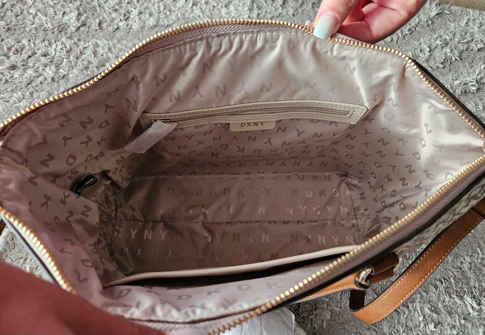 DKNY torebka damska aktówka brązowa