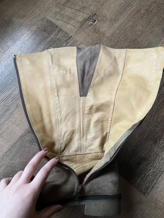 Buty ze skóry kozaki unisa