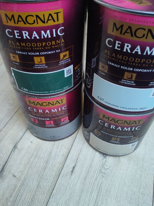 Farby ceramiczne magnat ceramic szara zielona błękitna plamoodporne