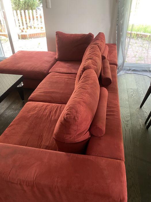 Sofa z podnóżkiem, włoski ALBERTA 288x106cm